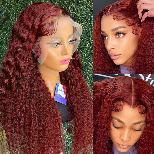 360 Burgundy Lace Frontal Wig