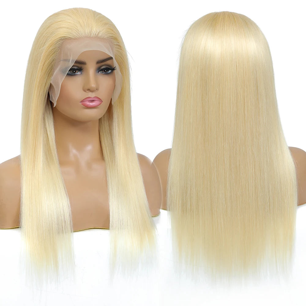 Silky Straight Brazilian 613 Transparent HD Lace Frontal Wig