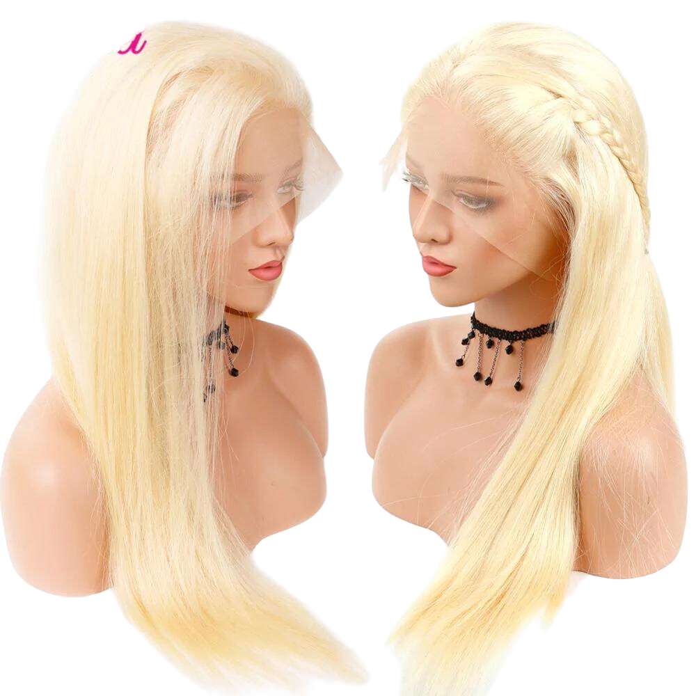 613 T-Part Blonde Silky Straight HD Lace Front Human Hair Wig