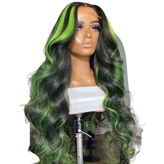 Green Body Wave HD Lace Front Wig