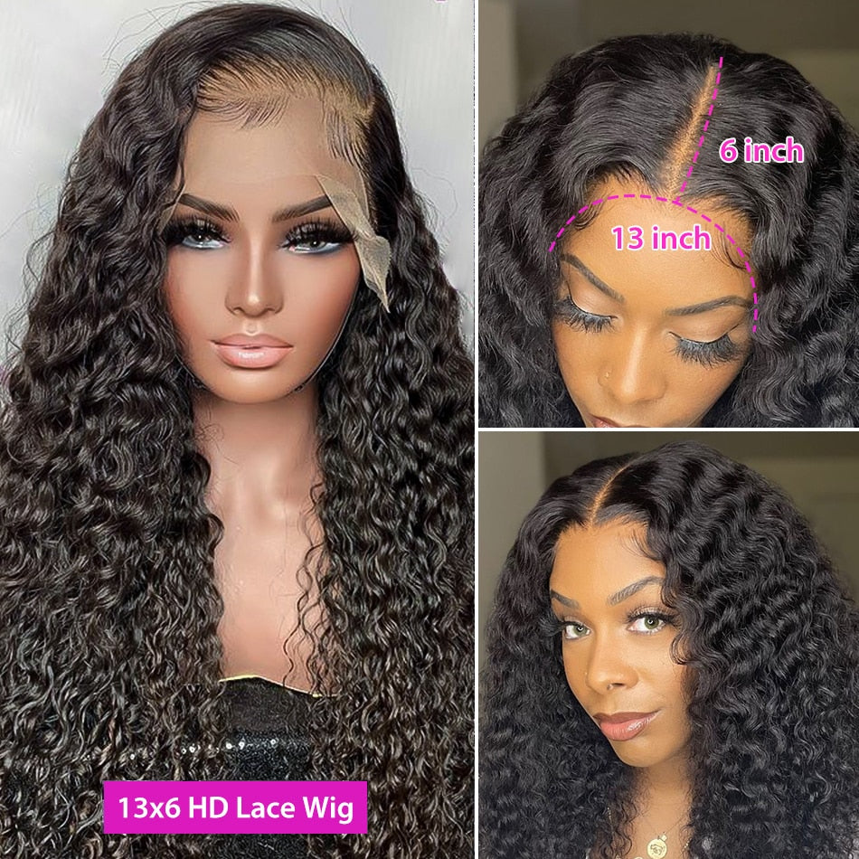 13x6 Water Wave HD Lace Front Wig