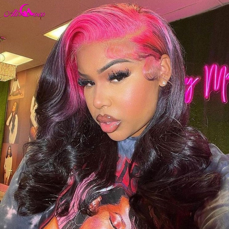 Pink Body Wave HD Lace Front Wig