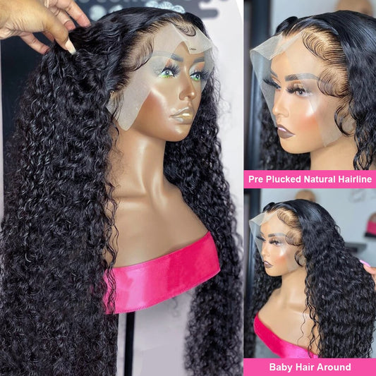 Brazilian Remy Kinky Curly Transparent Lace Front