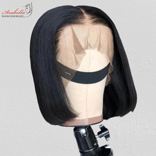 Silky Straight Transparent Lace Frontal Bob Wig