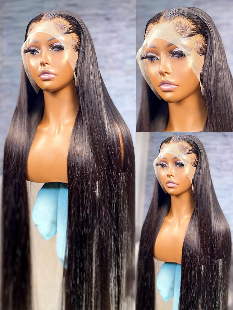 Brazilian Silky Bone Straight HD Transparent Lace Front Wig