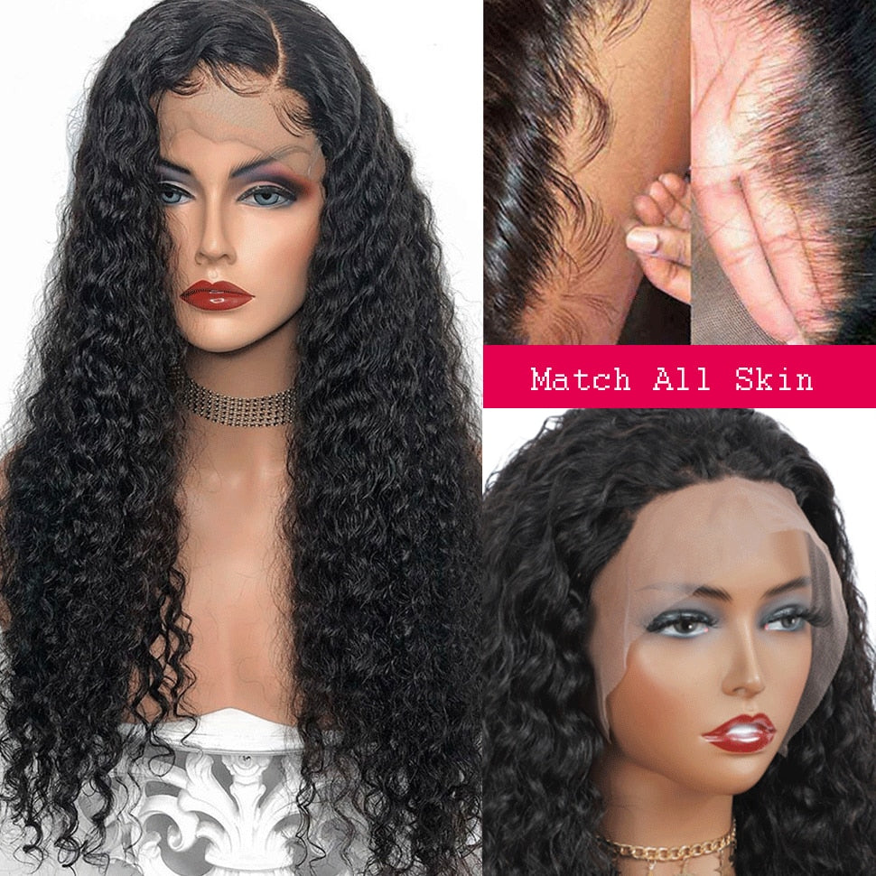 Water Wave Transparent Lace Front Brazilian Remy Wig