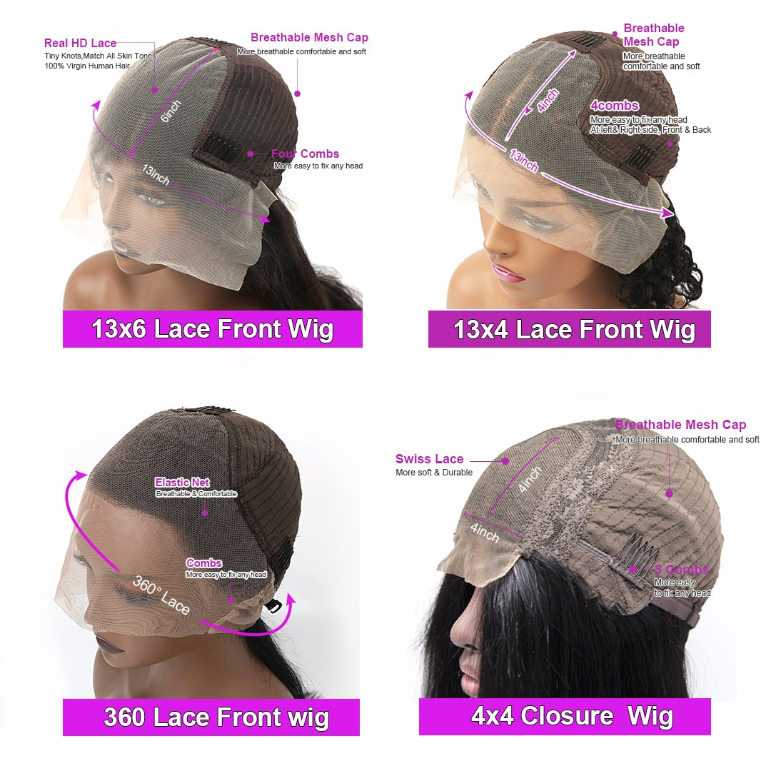 Water Wave HD Transparent Lace Frontal Wig
