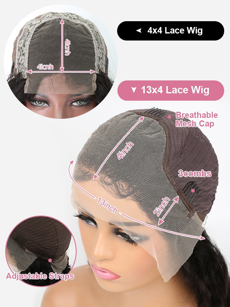 Brazilian Remy Loose Wave Lace Glueless HD Lace Frontal Wig
