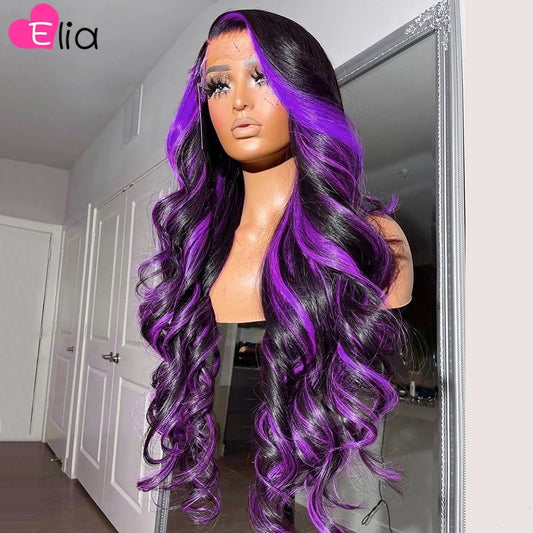 Highlight Purple Body Wave HD Lace Wig