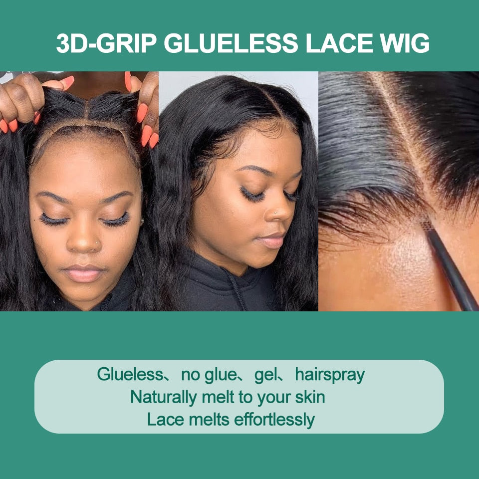 Glueless Malaysian Body Wave Lace Front Human Hair Wig